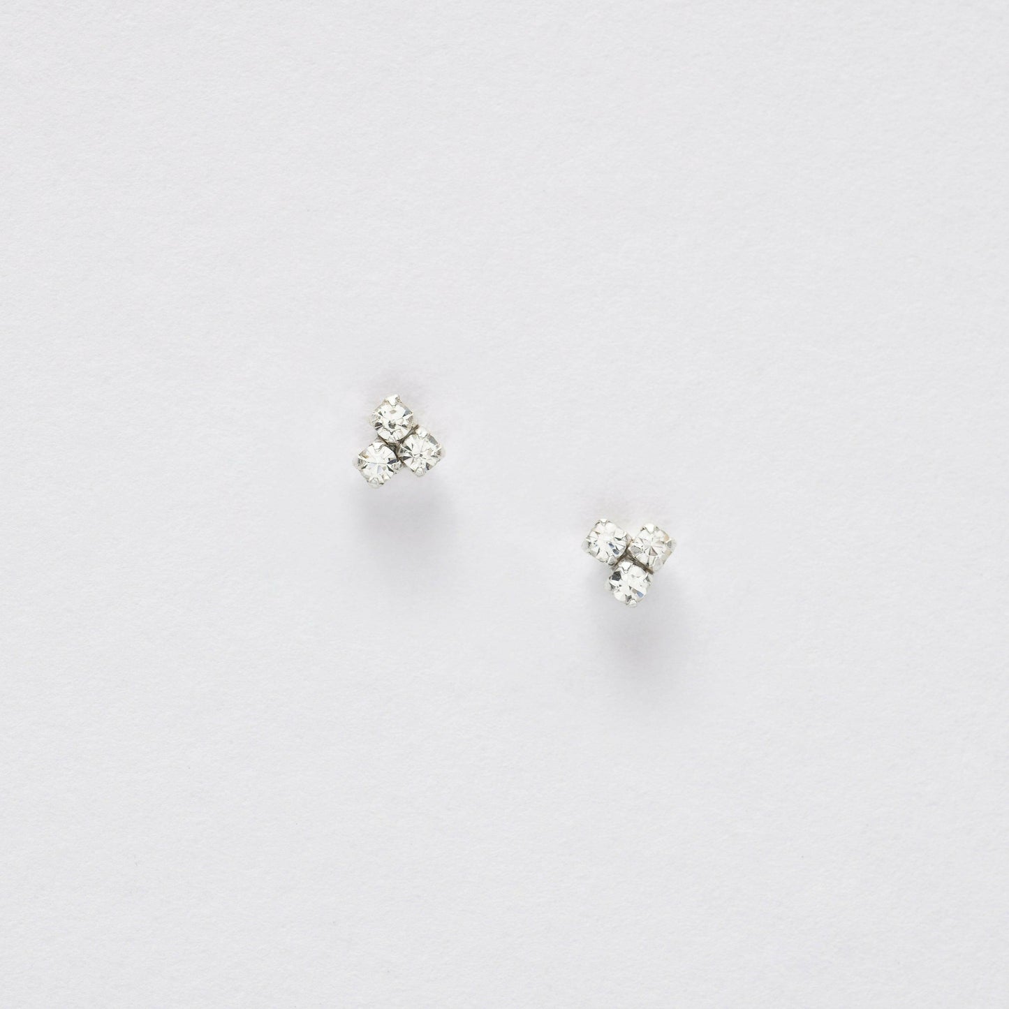 Silver Stud Earrings – Sparkling Crystal 925 Sterling Hypoallergenic Design - Crumble and Core