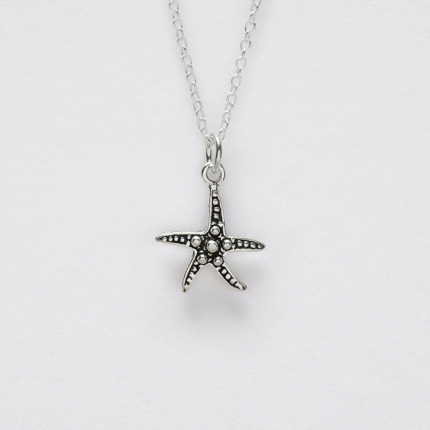 Stunning Sterling Silver Starfish Pendant Necklace - Perfect for Sea Lovers - Crumble and Core