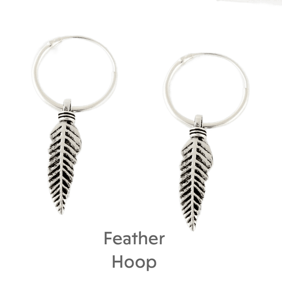 Sterling Silver Feather Stud Earrings on Dreamcatcher Birthday Card - Thoughtful Gift Idea - Crumble and Core