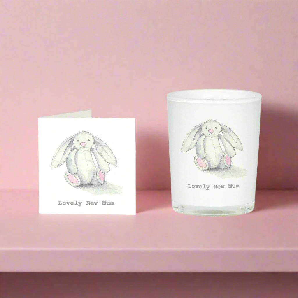 New Mum Boxed Scented Candle and Card - Perfect Gift for New Mums - Crumble and Core