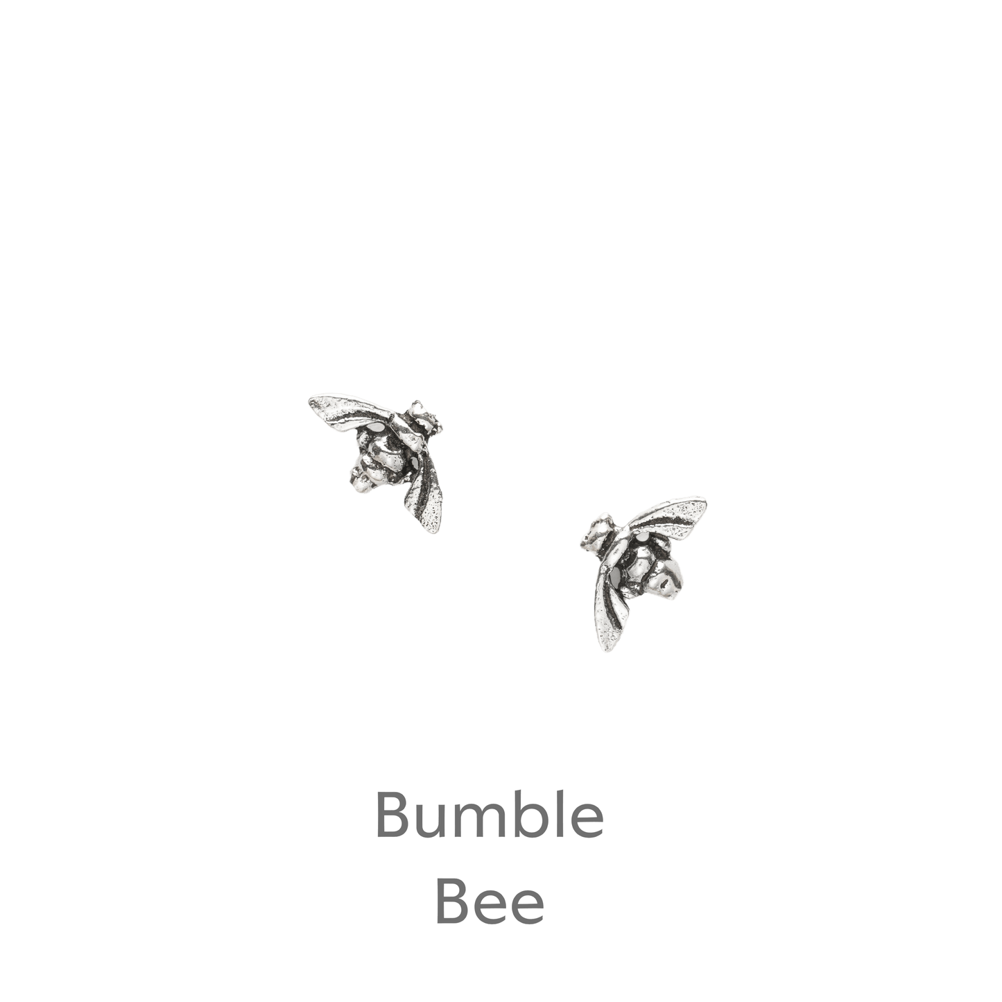 Bee Sterling Silver Stud Earrings Sustainable Seed Card - Crumble and Core