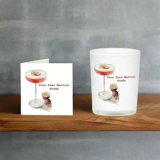 Boxed Scented Candle with Card - Perfect Gift for Cocktail Lovers - Crumble and Core