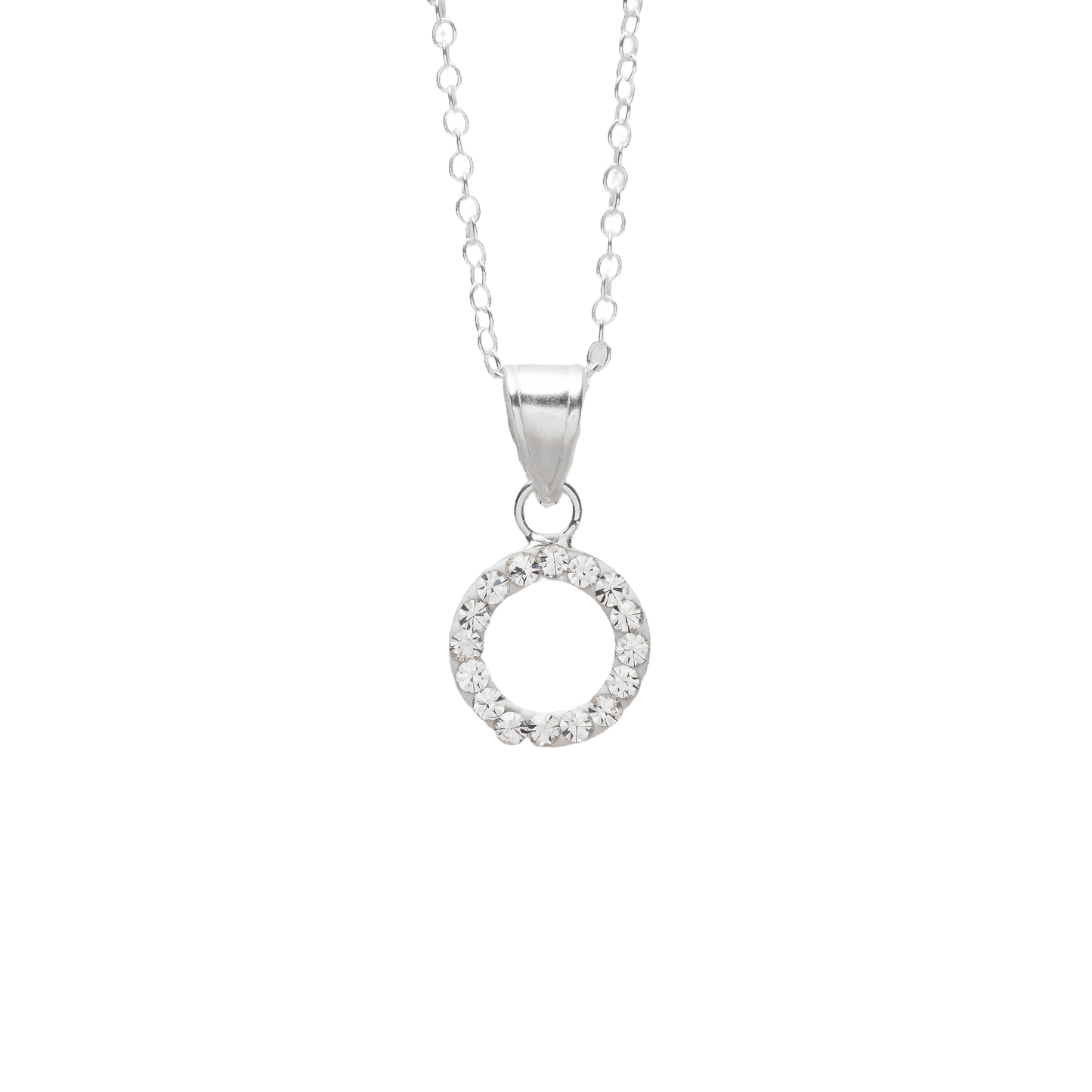 Sterling Silver CZ Pendant Necklace Gift Set - Religious Jewelry with Gift Box Greeting Card - Crumble and Core