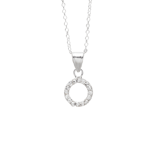 Sterling Silver CZ Religious Pendant Necklace - Gift Set with Box and Card - Crumble and Core