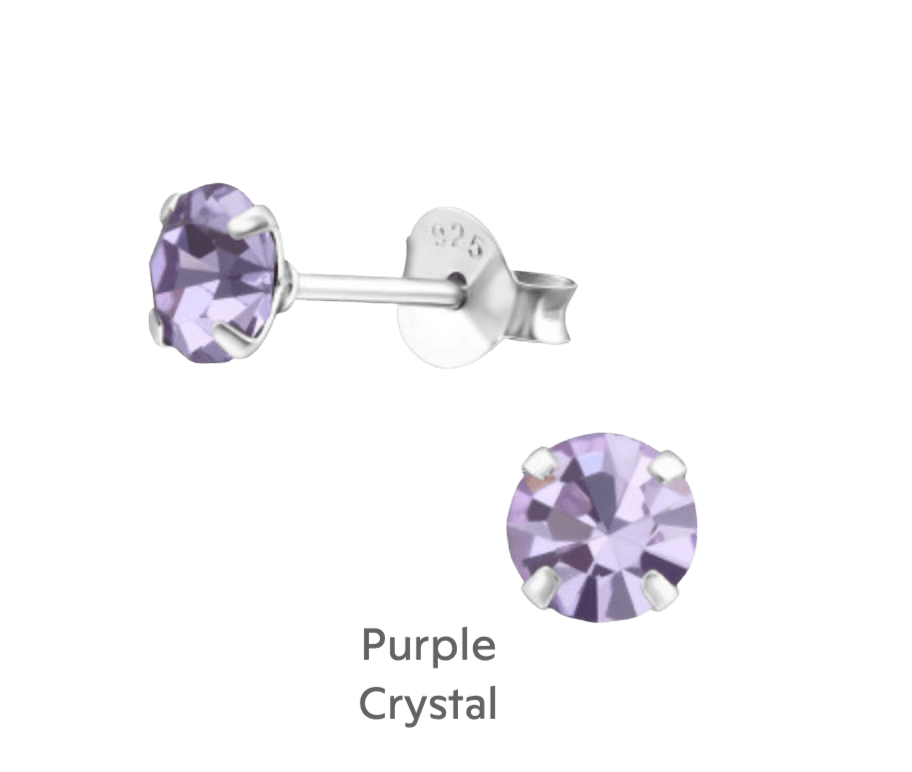 Sterling Silver Crystal Stud Earrings Gift Set - Ideal Birthday Surprise - Crumble and Core