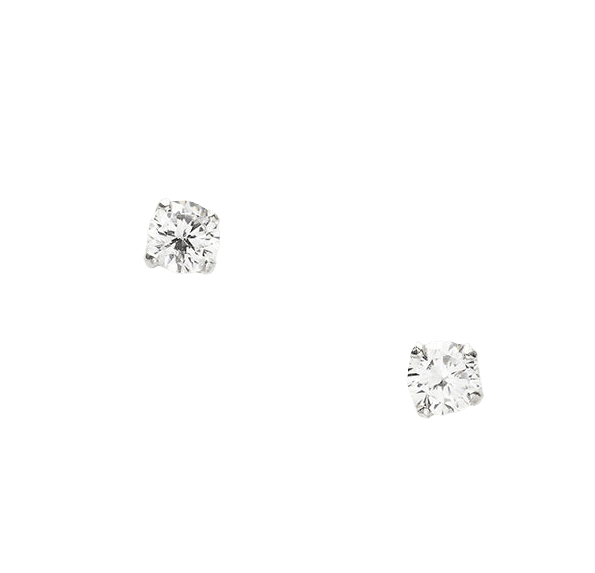 Sterling Silver Crystal Stud Earrings with Sympathy Card - Boxed Gift for Remembrance - Crumble and Core