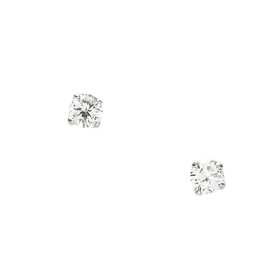 Sterling Silver Crystal Stud Earrings with Sympathy Card - Boxed Gift for Remembrance - Crumble and Core