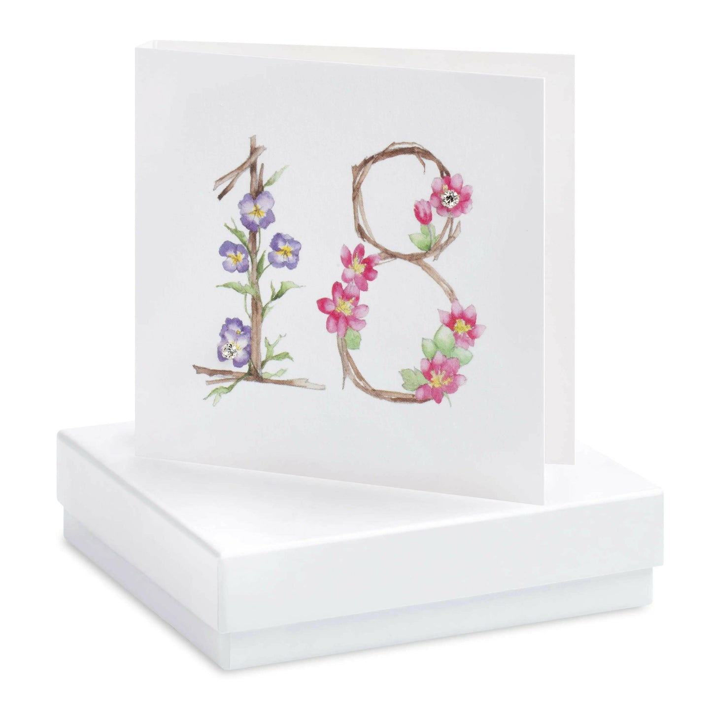 Sterling Silver Stud Earrings with Boxed Floral Design - Perfect 18th Birthday Gift - Crumble and Core