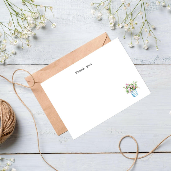 Flower Pot Note Cards - Crumble and Core