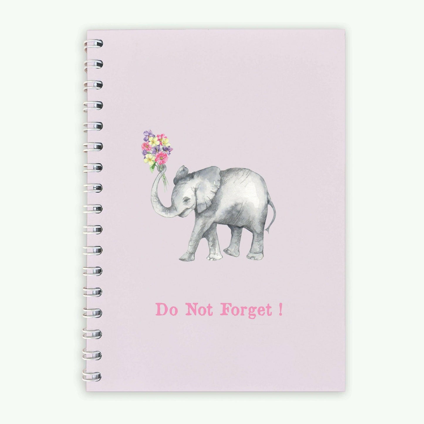 Wire Bound Notebook - Elephant Design - Note Taking and Journaling - Cute Gift for Her - Crumble and Core