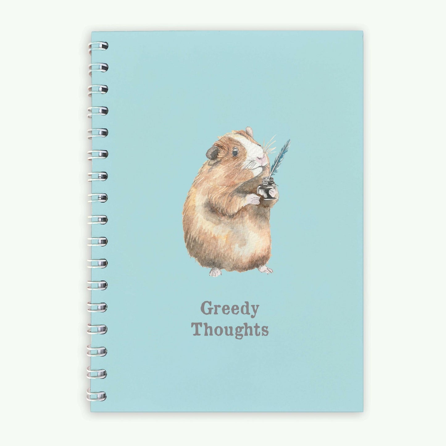 Wire Bound Notebook - Guinea Pig Design - Cute Journal for Animal Lovers - Crumble and Core