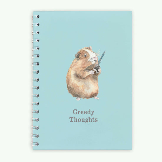 Wire Bound Notebook - Guinea Pig Design - Cute Journal for Animal Lovers - Crumble and Core