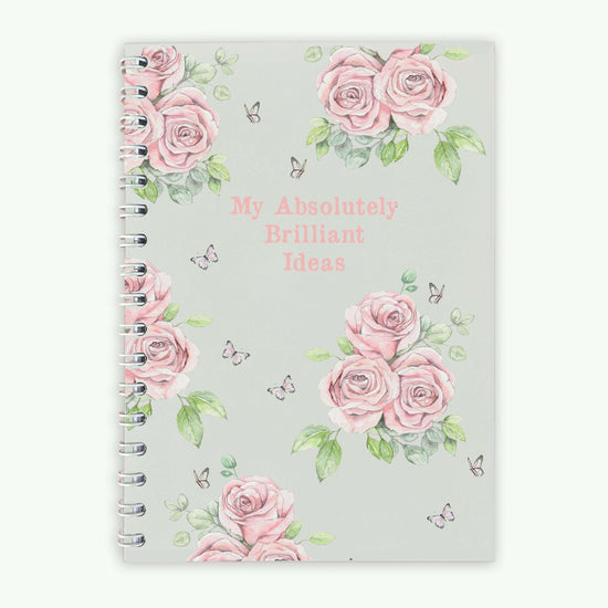 Wire-Bound Notebook for Capturing Brilliant Ideas - Floral Gift for Her - Crumble and Core