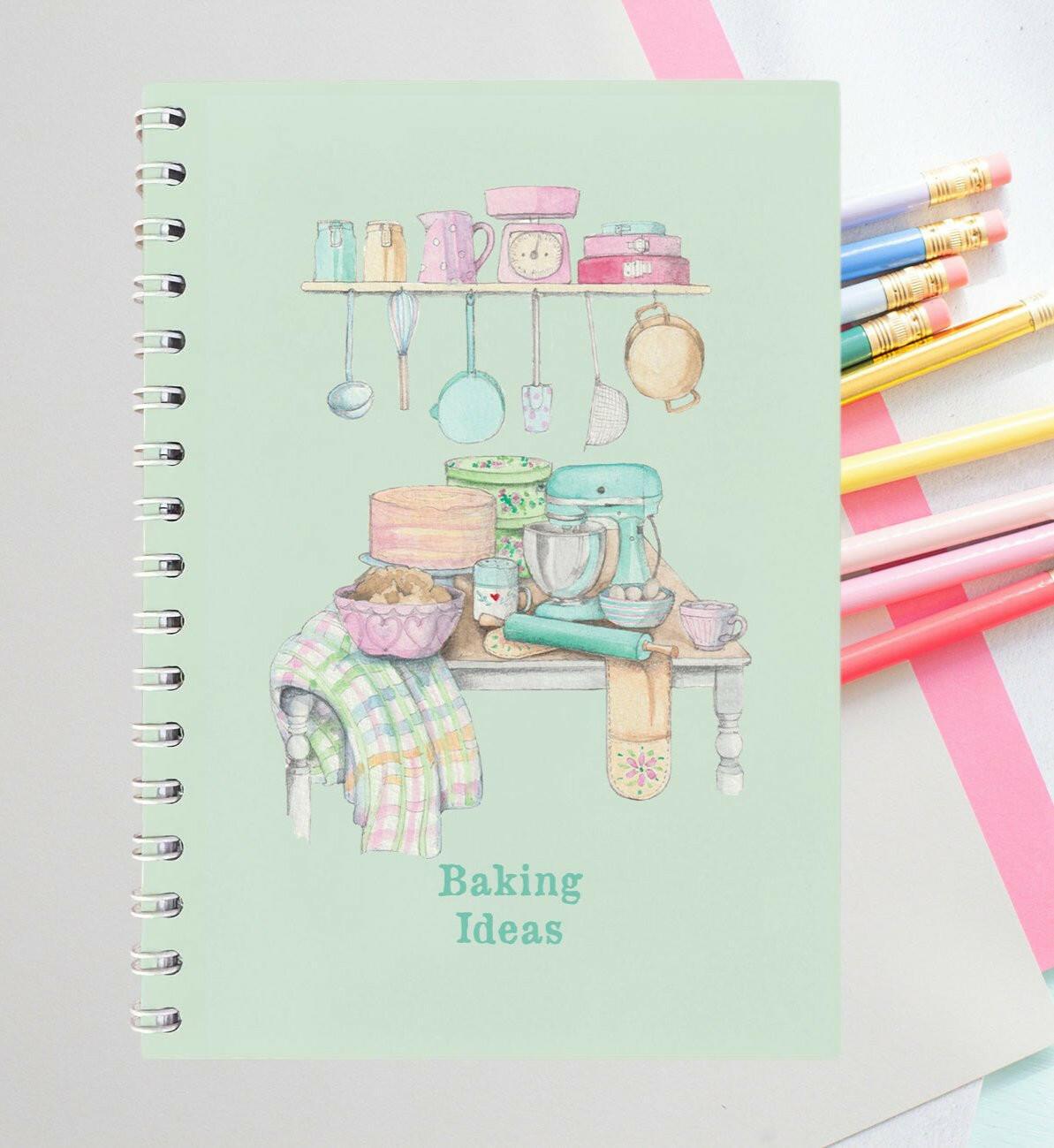 Wire Bound Baking Recipe Notebook - Journal for Notes and Culinary Creations - Cooking Gift - Crumble and Core