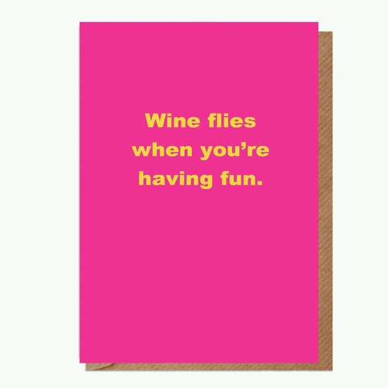 Wine Flies A6 Greeting Card - Crumble and Core