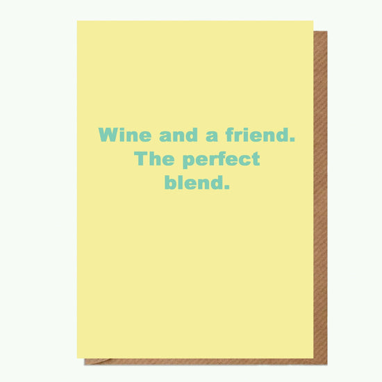 Wine and a Friend A6 Greeting Card - Crumble and Core