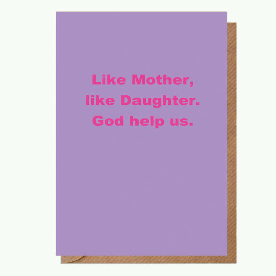 Like Mother Like Daughter A6 Greeting Card - Crumble and Core