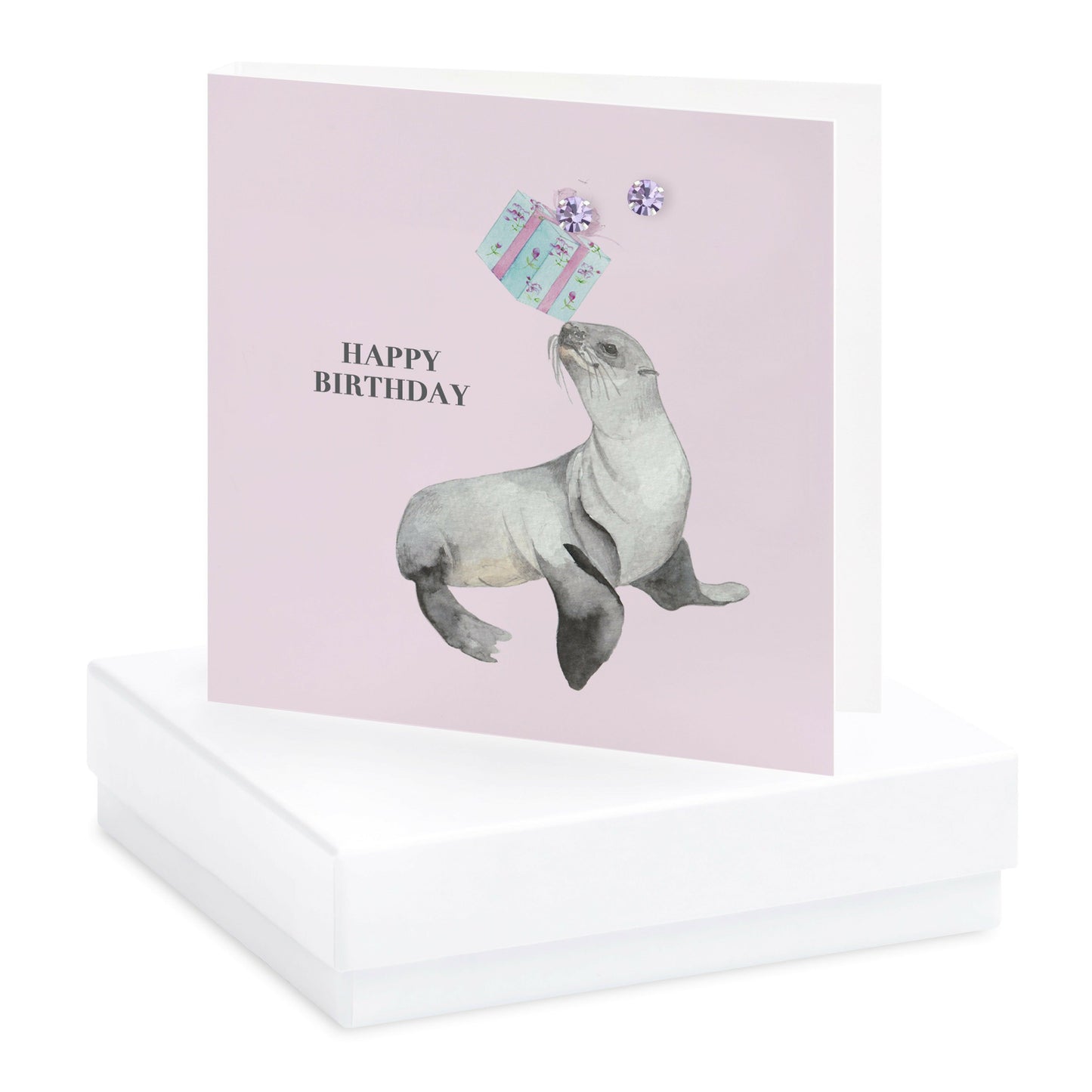 Sterling Silver Seal Design Stud Earrings with Elegant Gift Box and Card - Crumble and Core