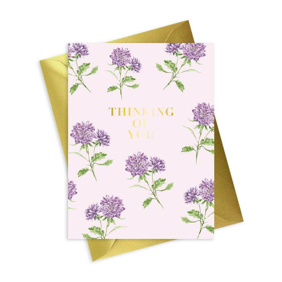 Floral Foiled Thinking of You Card - Perfect for Any Occasion - Crumble and Core
