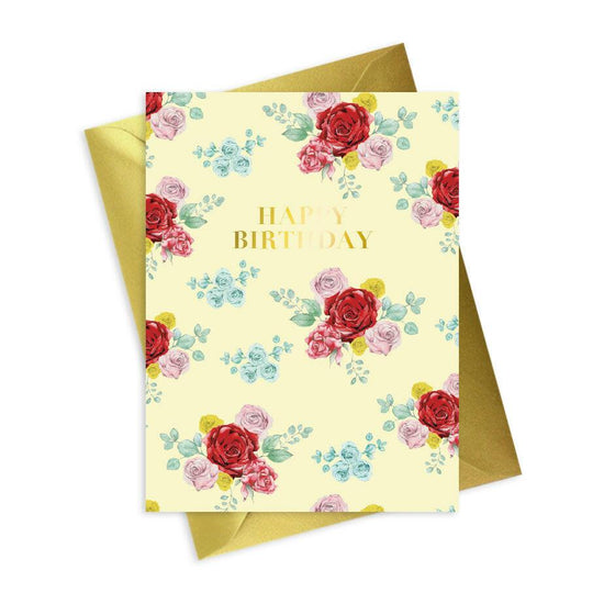 Floral Foiled Birthday Card - Perfect for Birthdays Celebrations and More - Crumble and Core