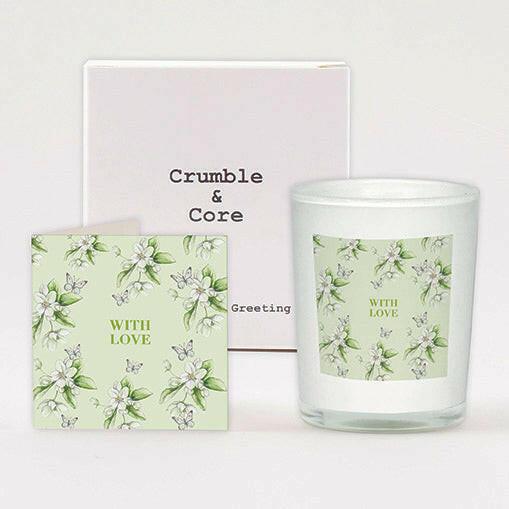 Boxed Scented Candle and Love Card Gift Set - Perfect for Any Occasion - Crumble and Core