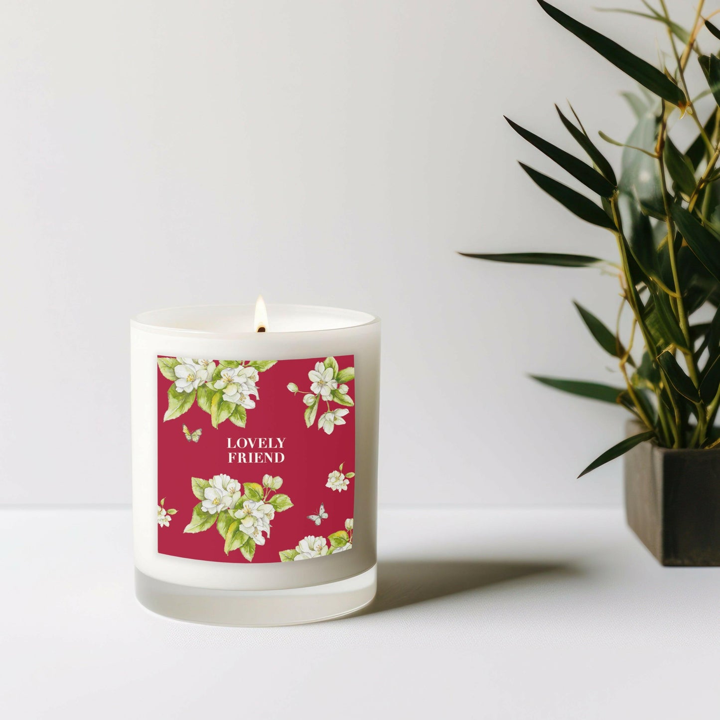 Bright Blooms Boxed Scented Candle with Lovely Friend Card - Perfect Gift for Loved Ones - Crumble and Core