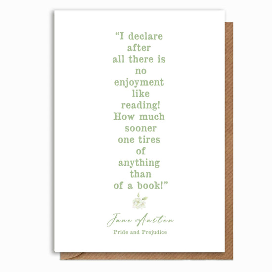 A6 Card & Bookmark Jane Austin - Crumble and Core