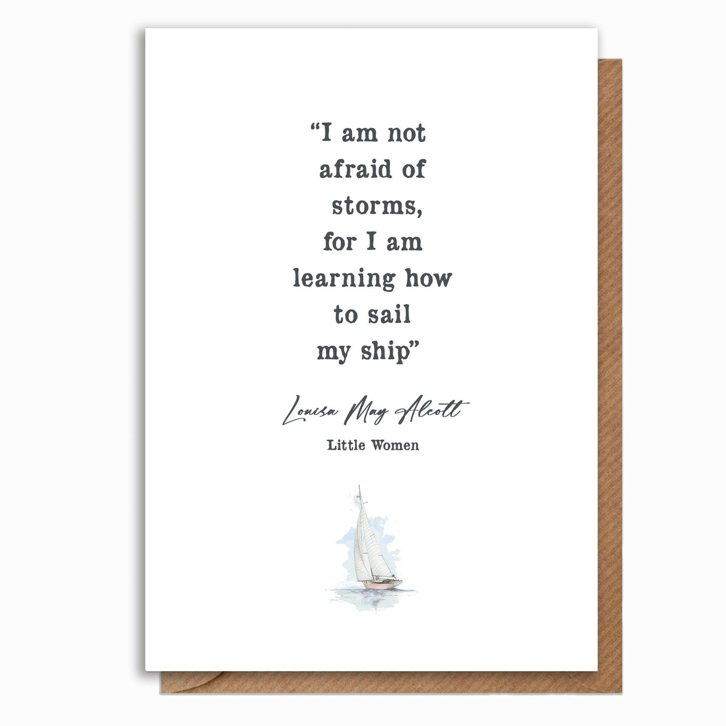 A6 Card & Bookmark Louisa May Alcott - Crumble and Core