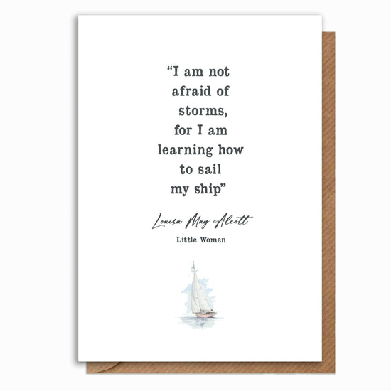 A6 Card & Bookmark Louisa May Alcott - Crumble and Core