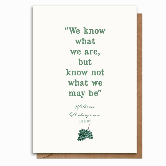 A6 Card & Bookmark William Shakespeare - Crumble and Core