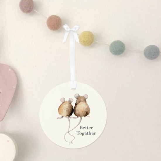 Hanging Ceramic Decoration - Friend or Lovers Gift Ideas - Keepsake Decoration - Crumble and Core