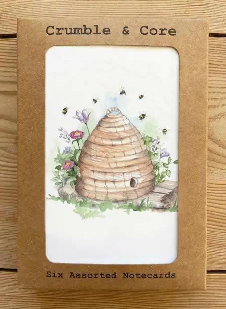Boxed 'Bumble Bee' pack of assorted A6 cards - Crumble and Core