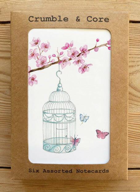 Boxed 'Blossom' pack of assorted A6 cards - Crumble and Core