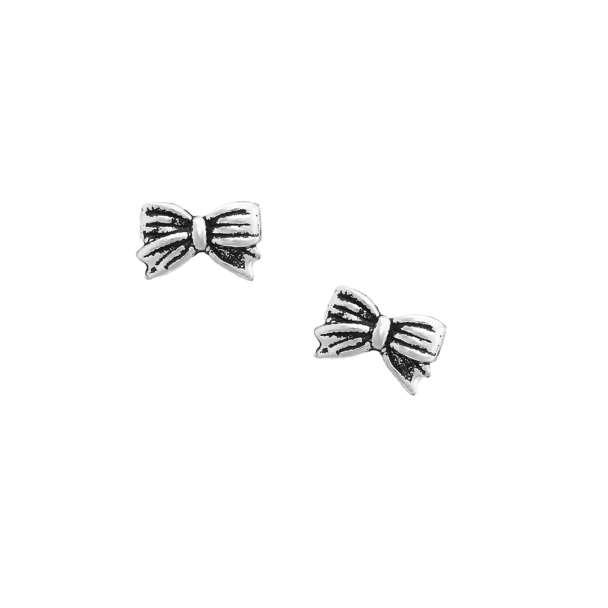 Sterling Silver Bow Stud Earrings - Elegant Gift Boxed for Her - Crumble and Core