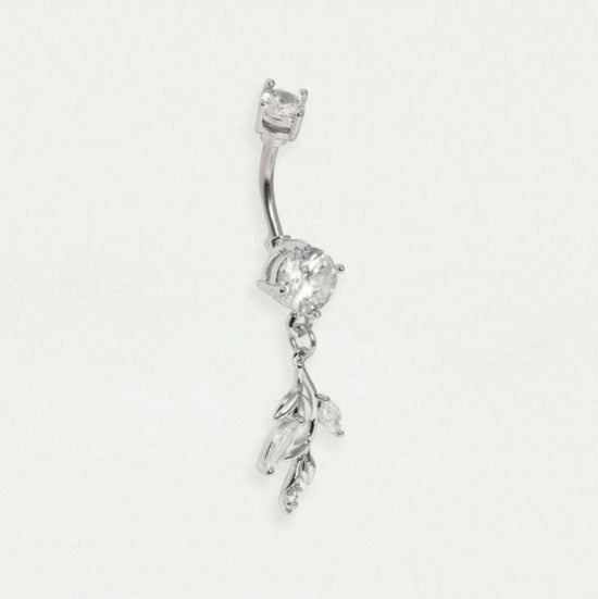 Surgical Steel Gemstone Petal Belly Bar - Stunning Accessory - Crumble and Core