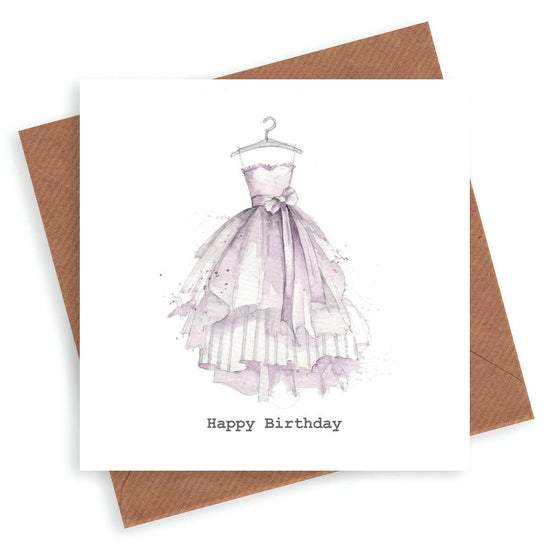 Party Dress Birthday Card - Card for Her - Crumble and Core