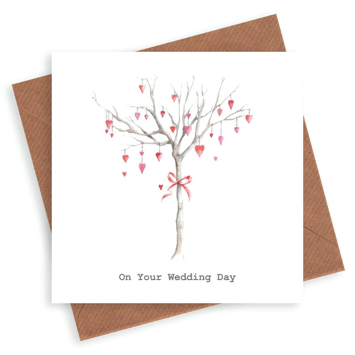 Heart Tree Wedding Card - Crumble and Core