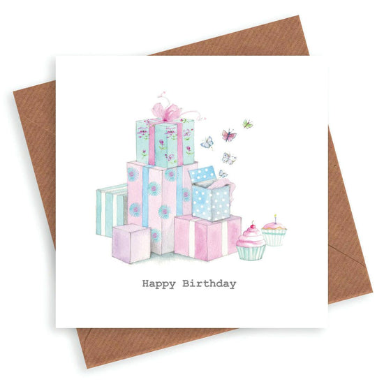 Pretty Presents Birthday Card - Crumble and Core