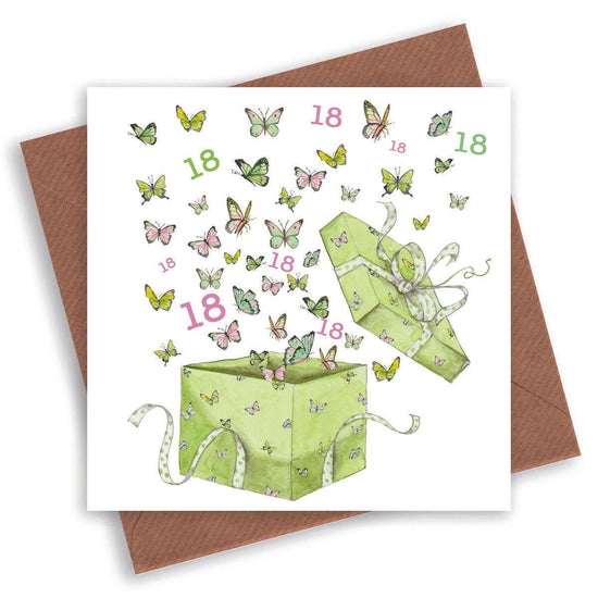 Butterfly 18th Birthday Card - Crumble and Core