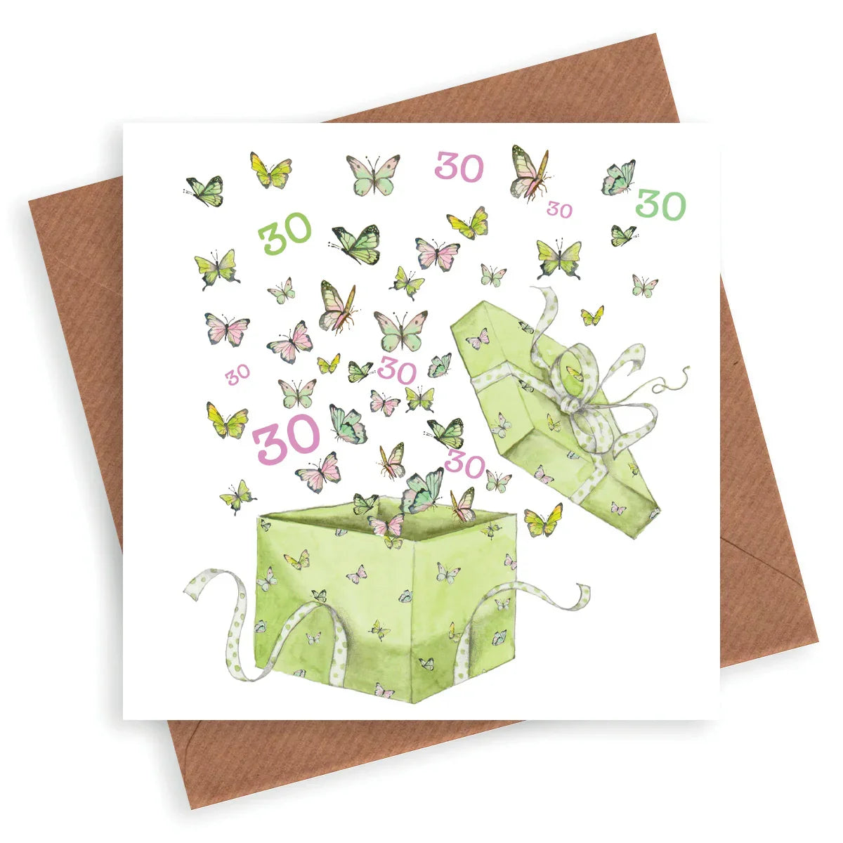 Butterfly 30th Birthday Card - Crumble and Core