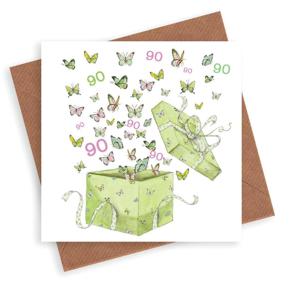 Butterfly 90th Birthday Card - Crumble and Core