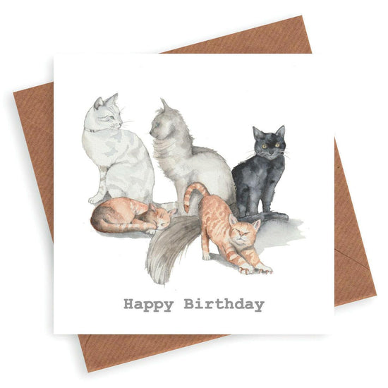 Cats Birthday Card - Crumble and Core