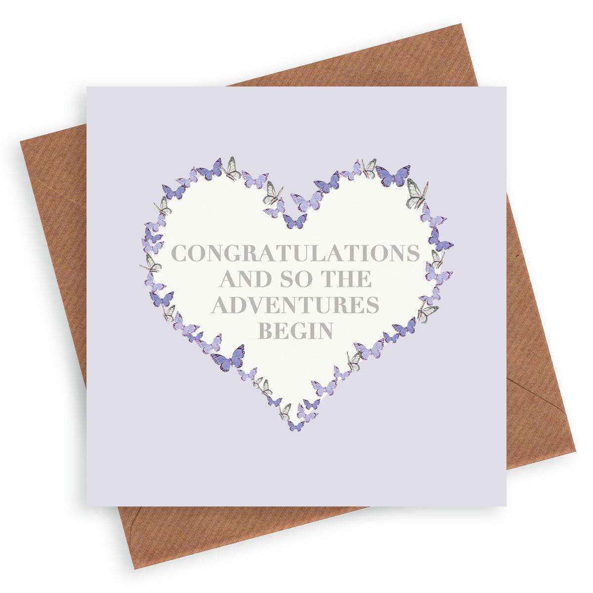 Vintage Sentiments Greeting Card New Adventures - Crumble and Core