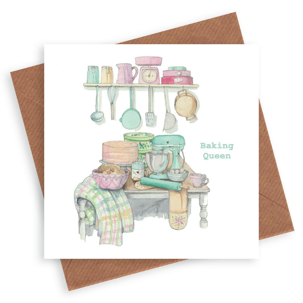 Baking Queen Greeting Card - Crumble and Core