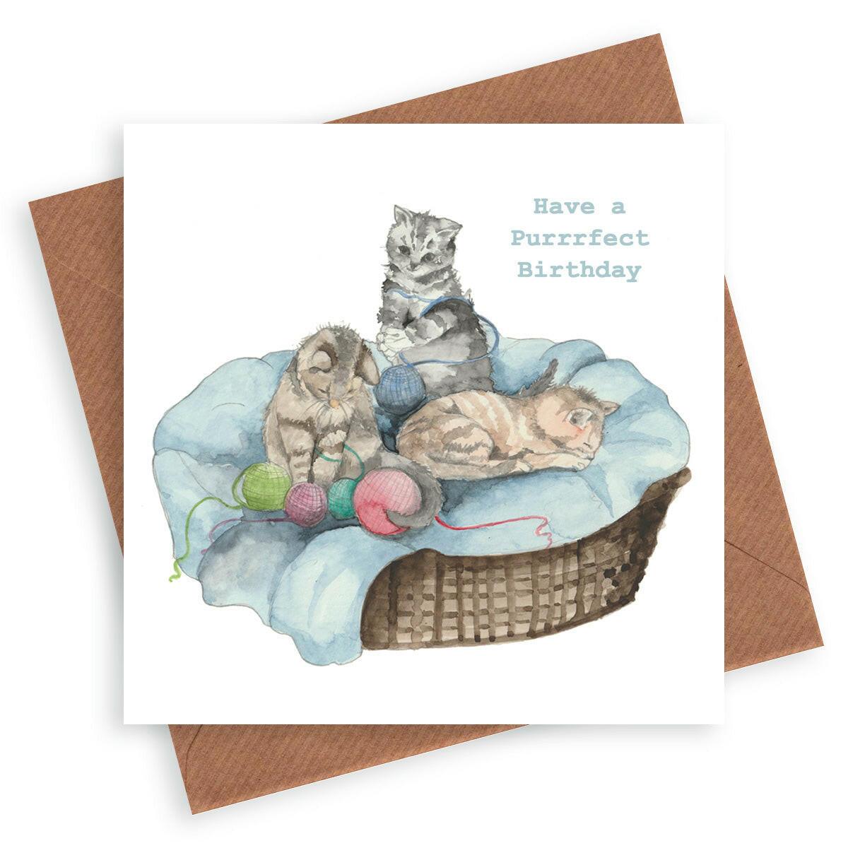Kittens Purrrfect Birthday Greeting Card - Crumble and Core