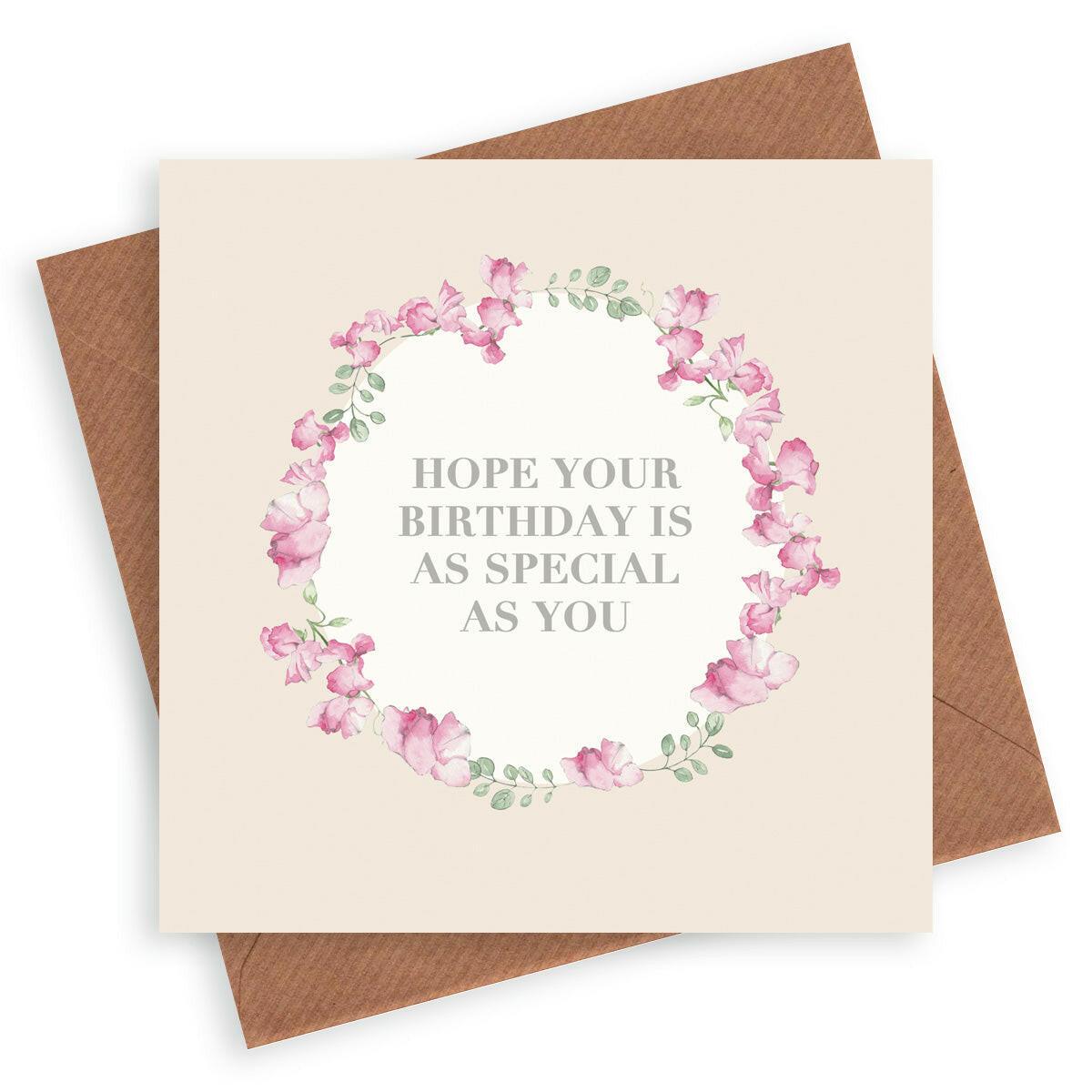 Vintage Sentiments Greeting Card Special You Birthday - Crumble and Core