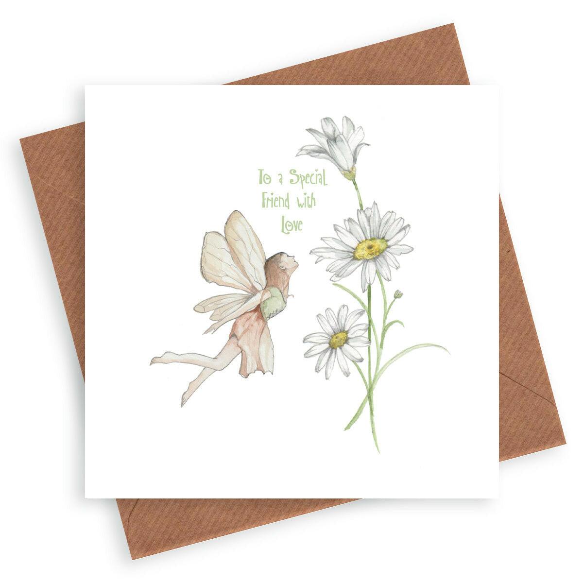 Fairy Card - Handcrafted Greeting Card with Enchanting Design - Crumble and Core