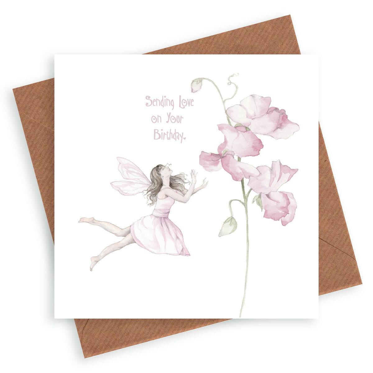 Handmade Fairy Card - Perfect Birthday Greeting Card for a Special Girl - Delightful and Whimsical Design - Crumble and Core