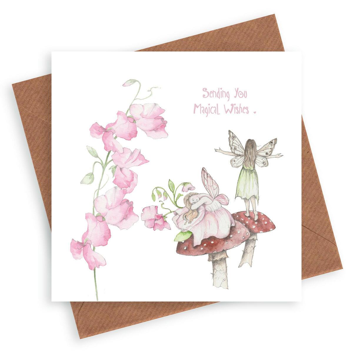 Enchanting Fairies Birthday Card for Girls - Perfect for Magical Celebrations - Crumble and Core