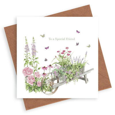 Wheelbarrow Special Friend Card - Birthday Card for the Perfect Friendship - Crumble and Core